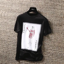 Весна/Лето, высокое качество, новая Мужская хлопковая футболка. Повседневные мужские футболки с принтом Jokarl