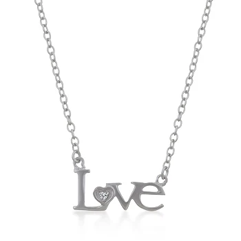 Love Script Necklace
