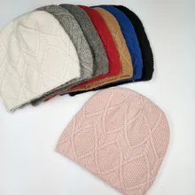 Унисекс шапки с черепами женская зимняя вязаная шапка шерстяная шапка теплая мягкая клетчатая Повседневная Лыжная аксессуар для мужчин