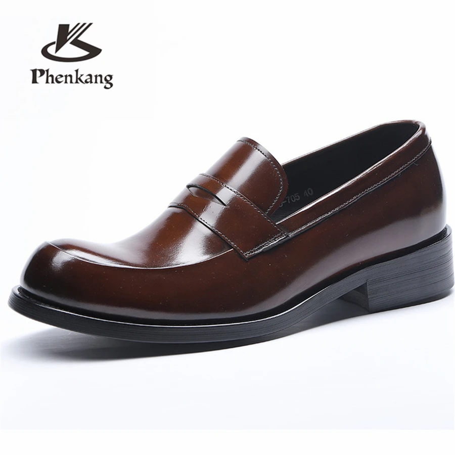 Genuine leather men brogue Business Wedding banquet shoes casual flats shoes vintage handmade oxford shoes for men 2020 coffee Genuine leather men brogue Business Wedding banquet shoes casual flats shoes vintage handmade oxford shoes for men 2020 coffee