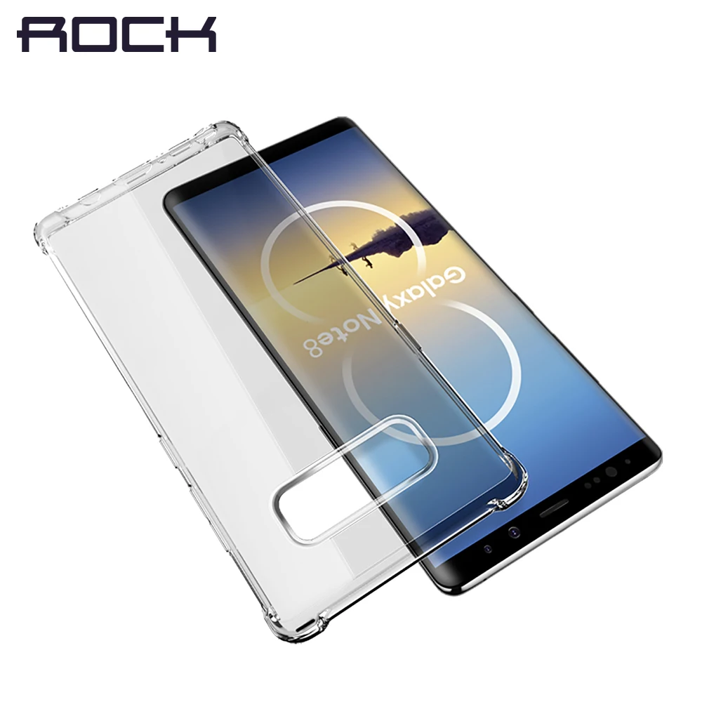 Case for Samsung Galaxy Note 8 Rock Heavy Anti-Knock Protection Transparent TPU Silicone Cover |