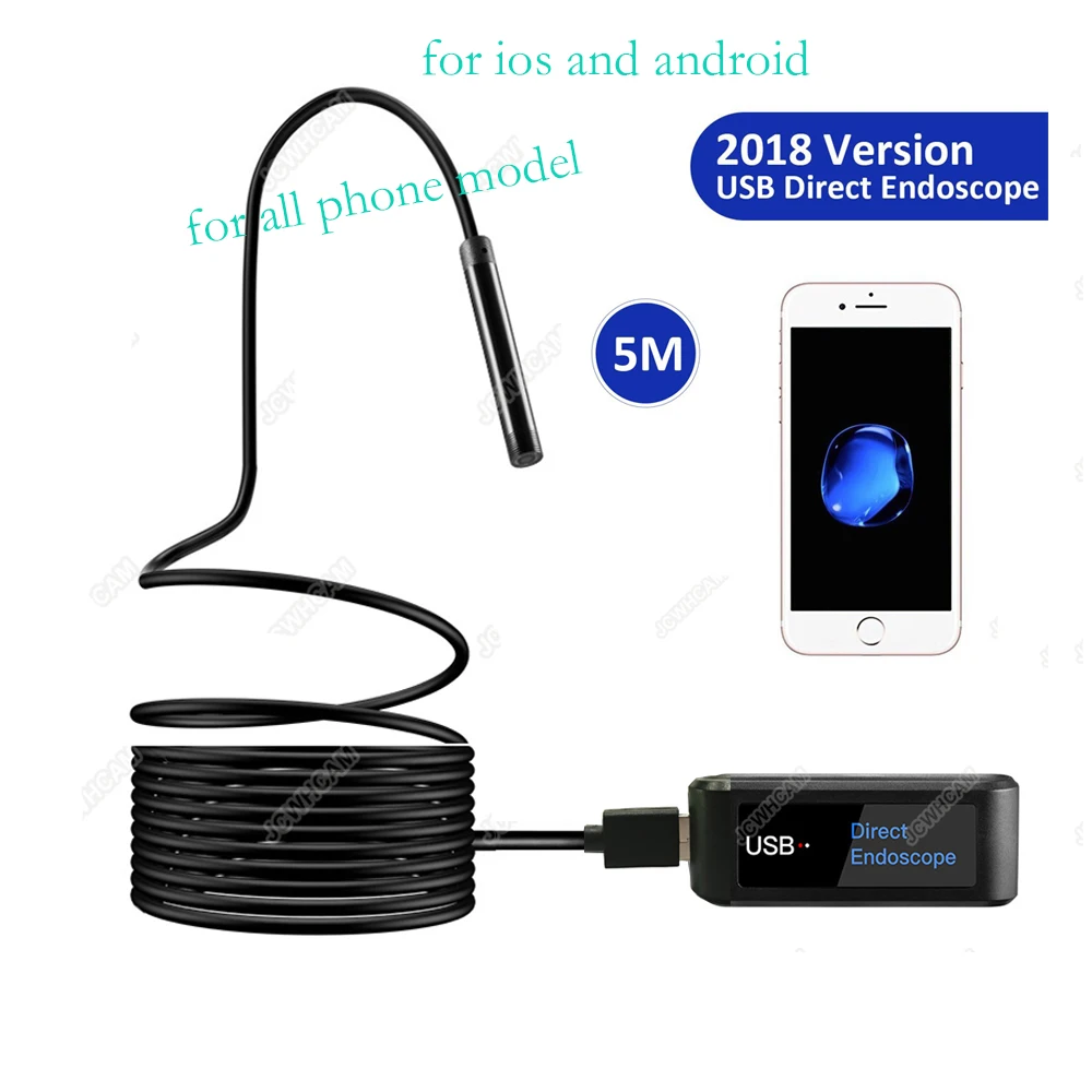 

5.5mm Lens USB Endoscope Upgrade USB Direct Endoscope for all iPhone Android Phones,Tablets,Macbook,Multifunction Borescope