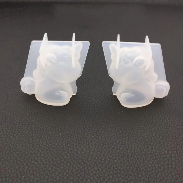 Сделай Сам кристалл эпоксидная стерео 3D зеркало Единорог силиконовая форма