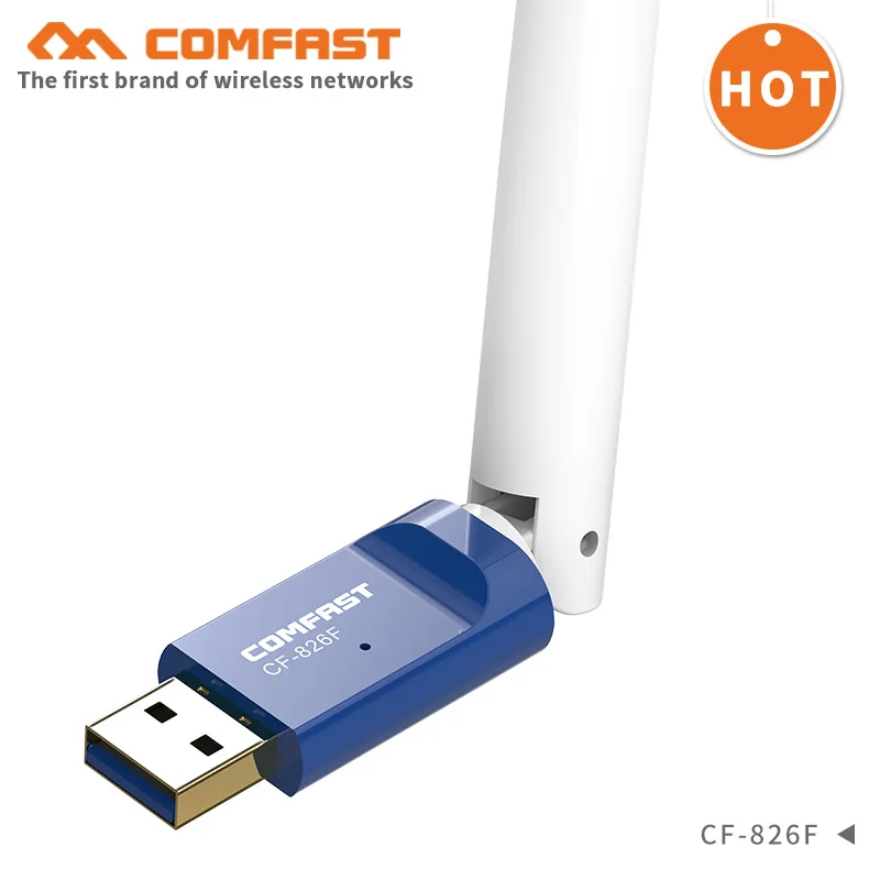 300Mbps WiFi Adapter 2.4G USB WiFi Receiver 802.11B//N//G Ethernet Network Card for Laptop Computer Desktop USB WiFi Black