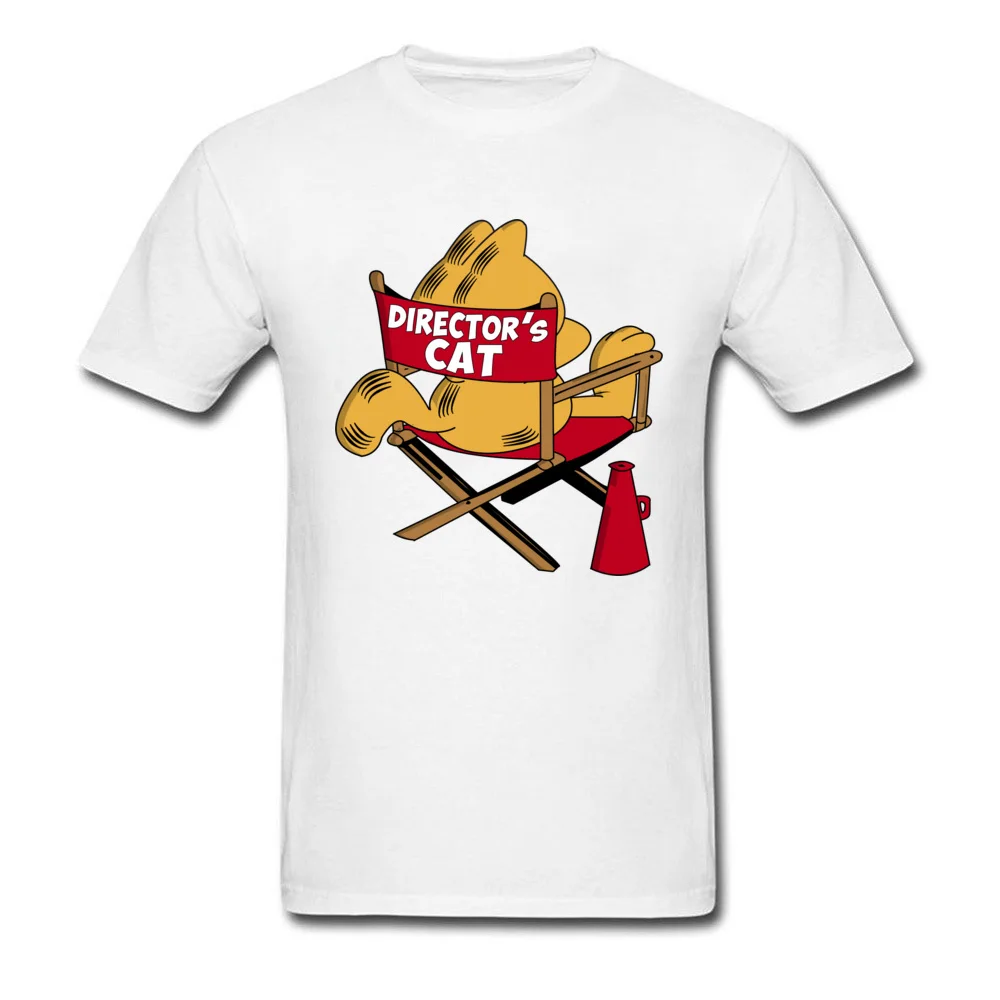 cosie Short Sleeve Tops Shirt VALENTINE DAY O Neck 100% Cotton Men T-Shirt Directors...Cat cosie Tee Shirts Oversized Directors...Cat white