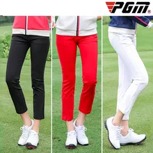 Pgm, женские штаны для гольфа, высокоэластичные брюки, женские дышащие тонкие брюки для гольфа, брюки для тенниса, быстросохнущие брюки, 3 цвета, D0502