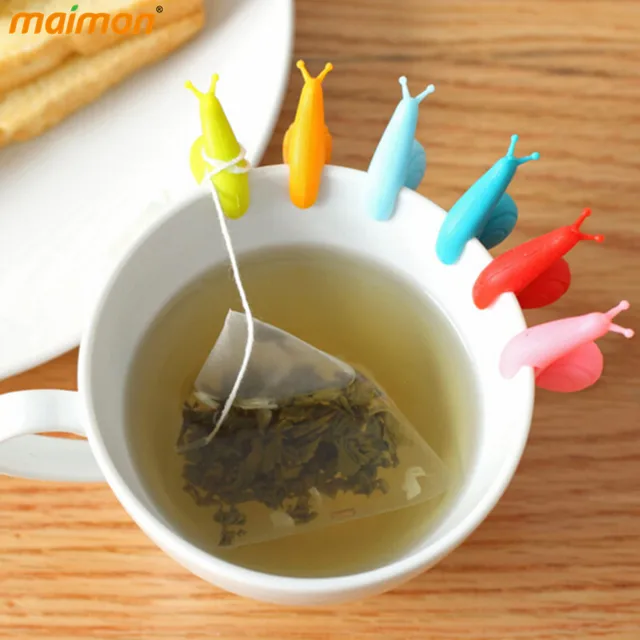 6 Pieces Lot Cute Snails Silicone Loose Tea Bag Holder Coffee 6 Pieces Lot Cute Snails Silicone Loose Tea Bag Holder Coffee Glass Cup Mug