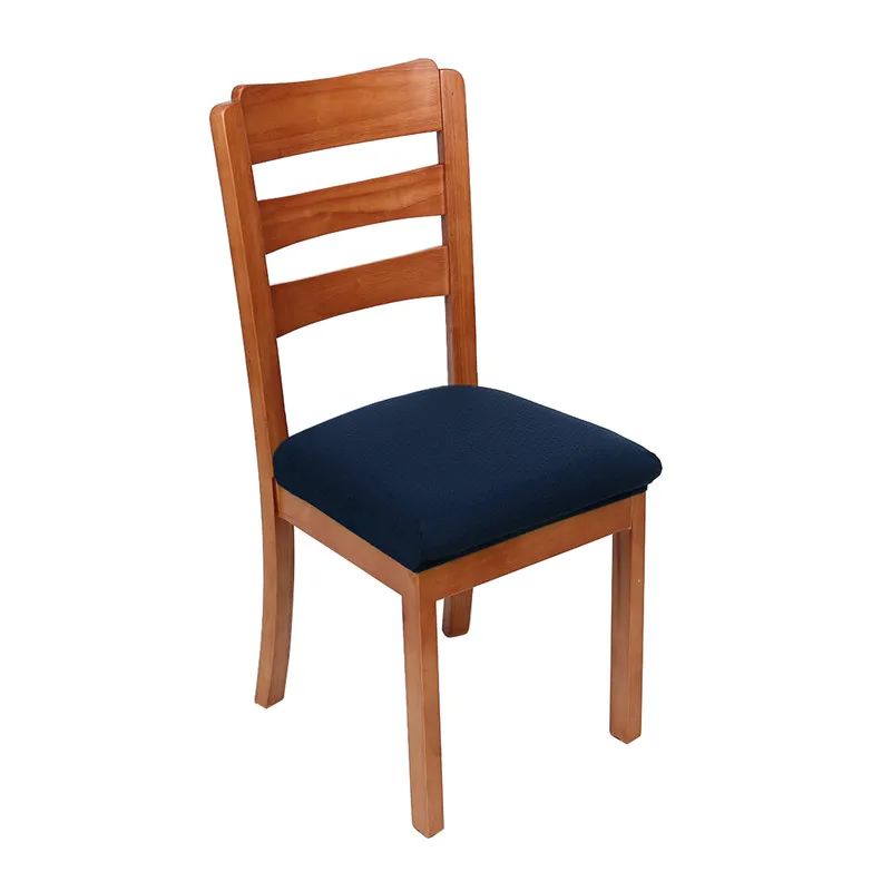 Современный Офисный кухонный эластичный чехол на стул из спандекса, однотонный защитный чехол для сиденья, прочный Чехол на стул с защитой от грязи - Цвет: Синий