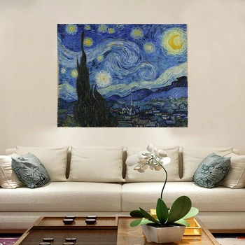 

Van Gogh Classical Abstract Canvas Painting Starry Night Landscape Posters Europe Wall Art Print Pictures Living Room Home Decor