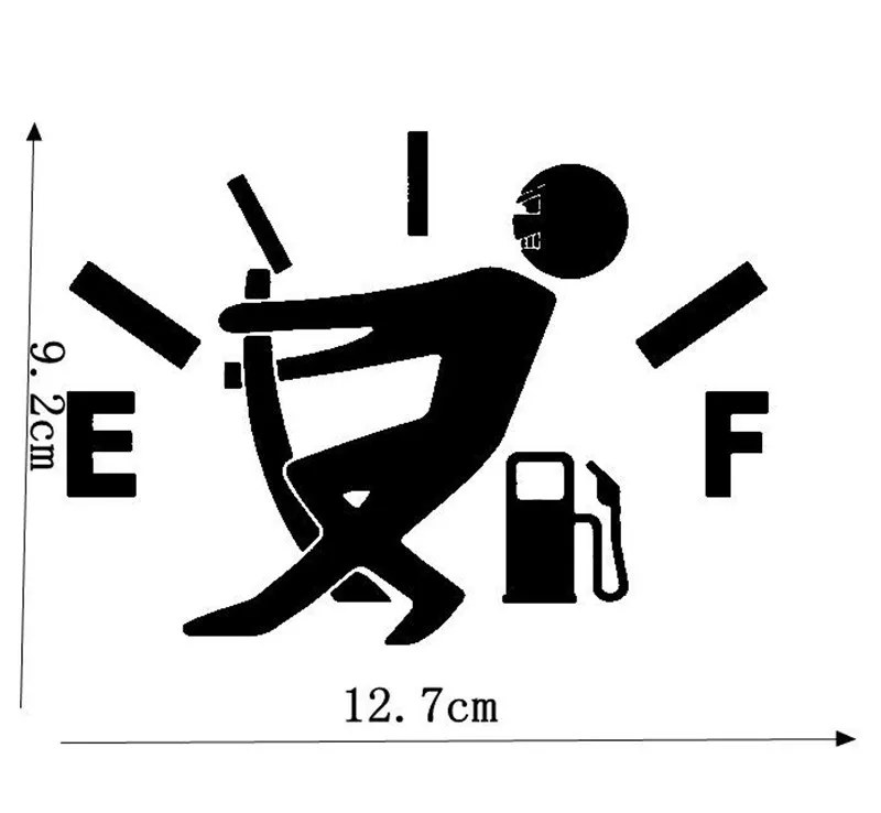 Car Stickers High Gas Consumption Decal Fuel Gage Empty Stickers Vinyl
