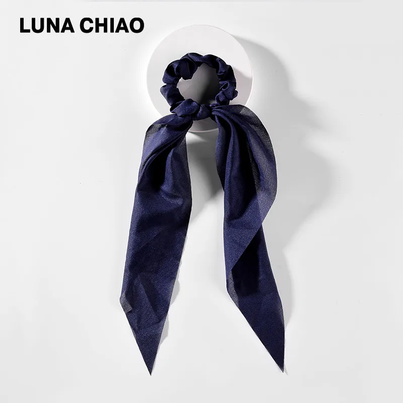 LUNA CHIAO Fashion Women Hair Accessories Hair Tie Ponytail Holder Fabric Hair Scarf Scrunchies
