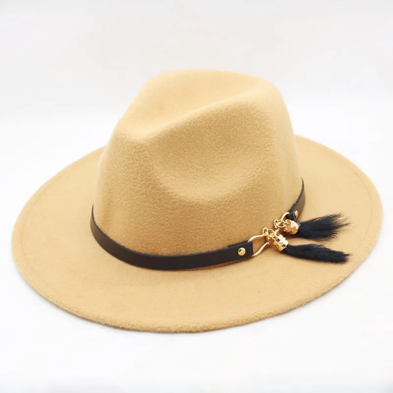 

Brand Winter Autumn Imitation Woolen Women Men Ladies Fedoras Top Jazz Hat European American Round Caps Bowler Hats