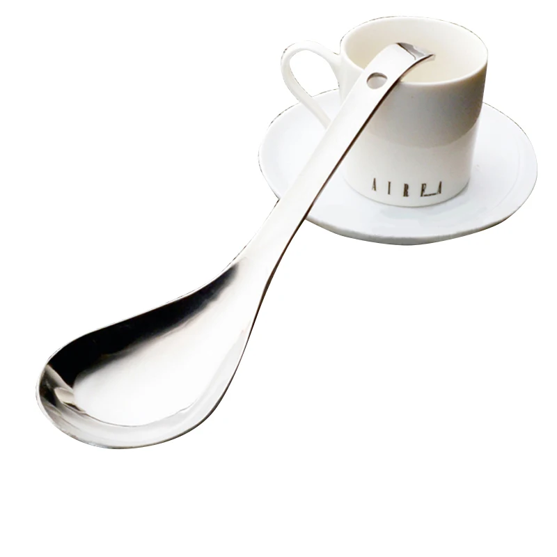 2pcs 9x2.6inch Large Stainless steel soup spoon Chinese traditional