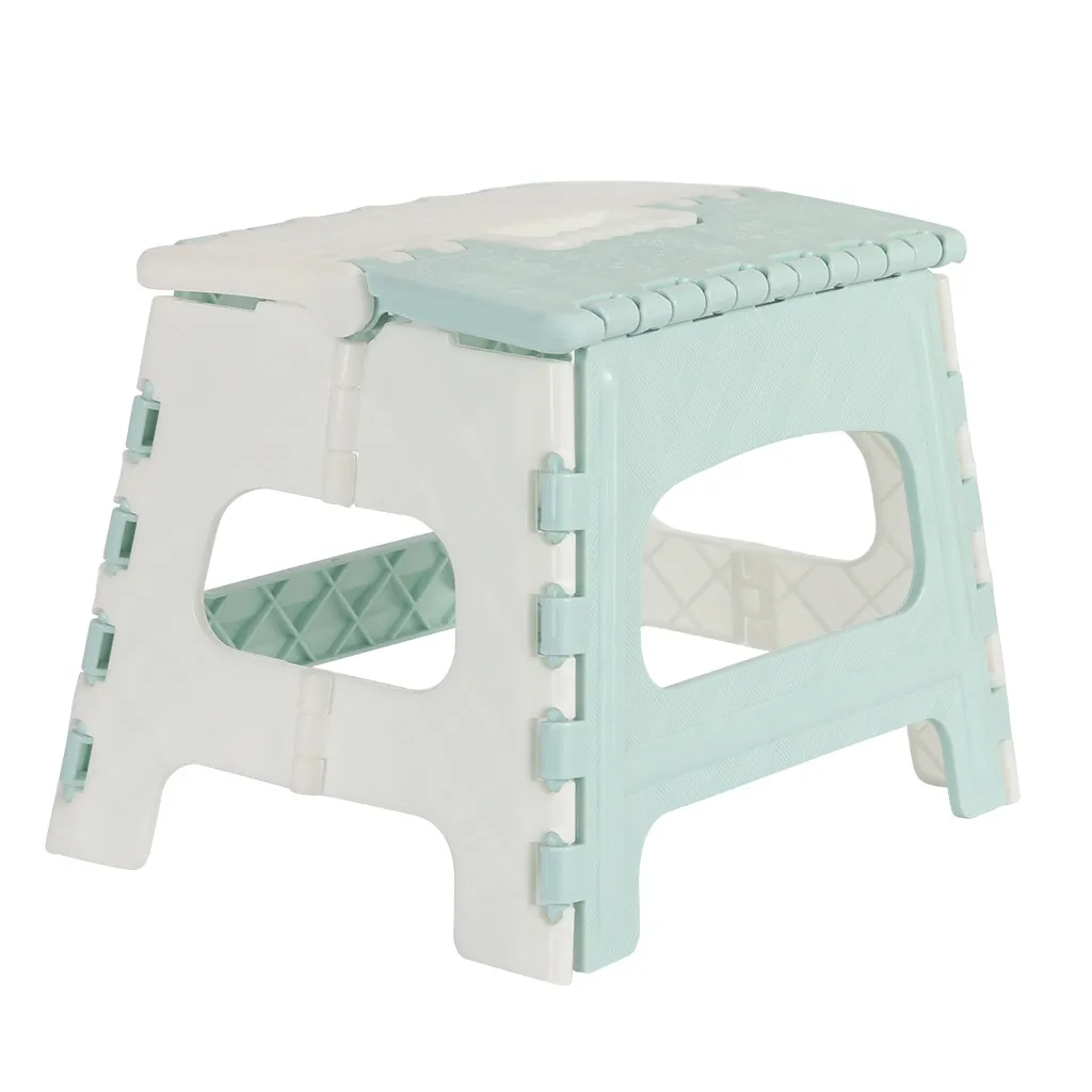 

ISHOWTIENDA Plastic Creative stool Multi Purpose Folding Step Stool Home Train Outdoor Storage Foldable Travel Accessories