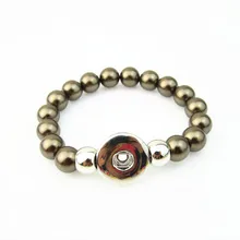 Новые Ручной Работы Упругие Жемчуг Защелками Кнопка Браслет DIY Бусы Мода Щелкает Браслет