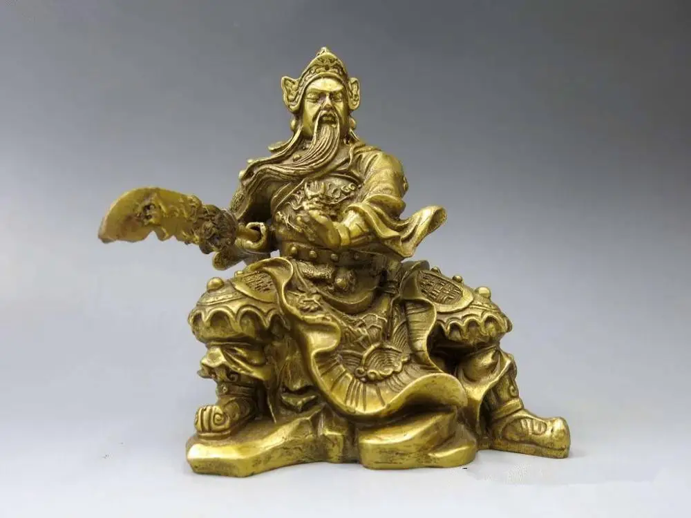 5 Китайский медный Дракон Guan Gong Yu Статуэтка воина | Дом и сад