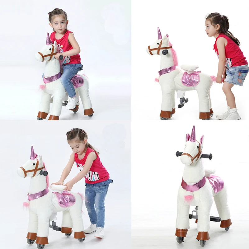 walking unicorn toy ride on