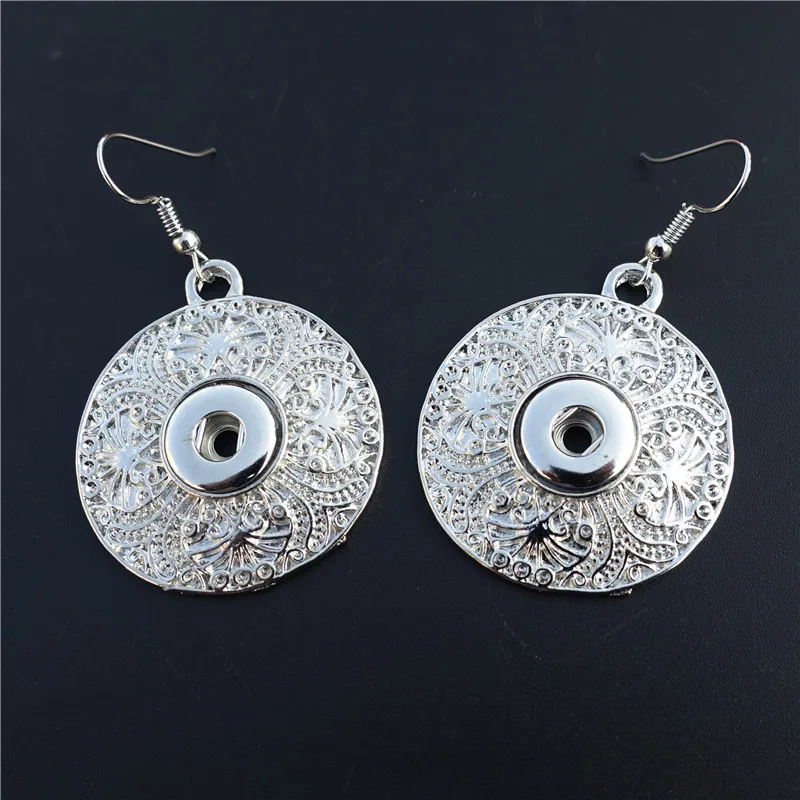 

Fashion Rhinestone Metal Alloy 12mm Snap Buttons Earrings Jewelry