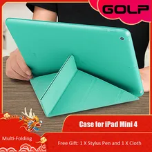 GOLP Чехол для ipad mini 4, чехол из искусственной кожи, мульти-складной смарт-чехол с подставкой, мягкий ТПУ задний флип-чехол для ipad mini 4, чехол