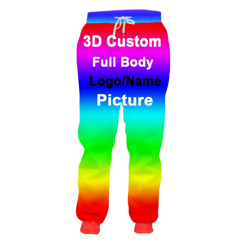 Джоггеры унисекс с 3D графикой забавные уличные повседневные спортивные брюки в