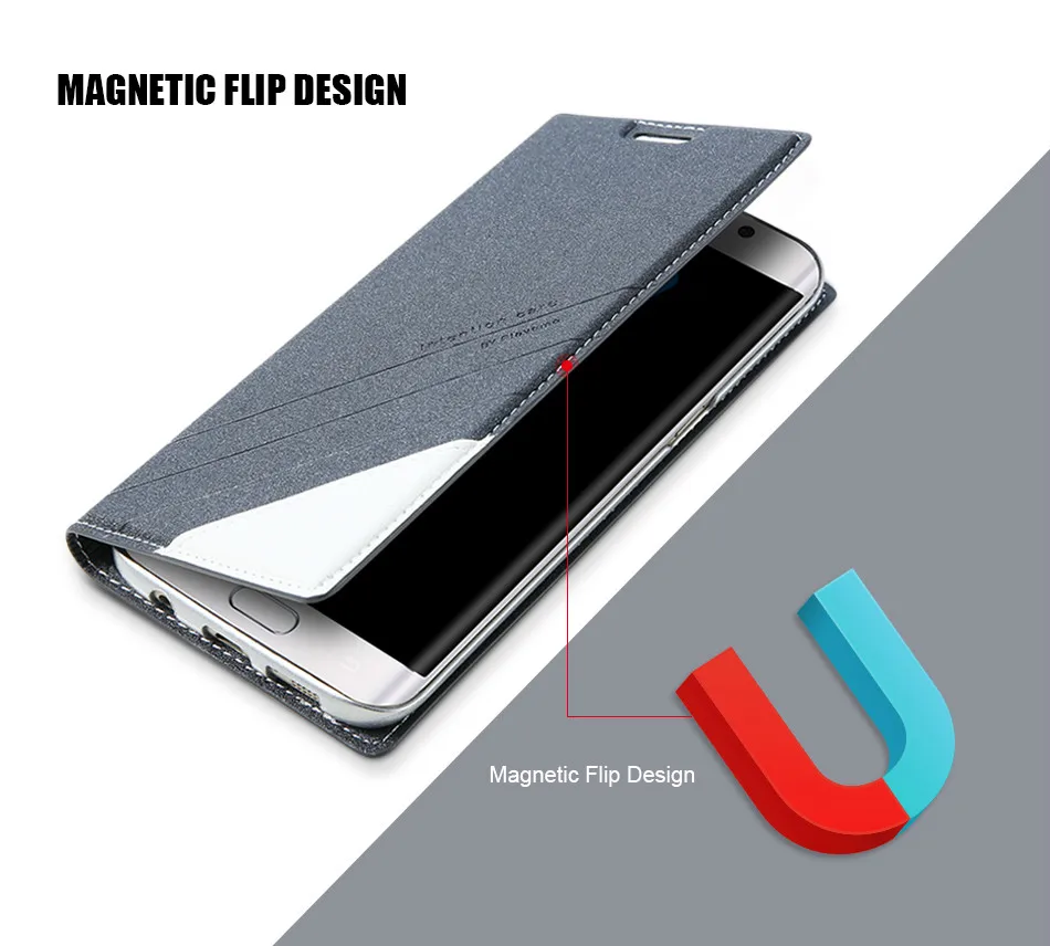 Magnetic Flip Leather Case For iPhone 5 6 7 Plus Card Slot Cover S8 BOB (9)