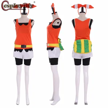 

Cosplaydiy Pokemon Pocket Monster Alpha Sapphire Cosplay Costume With headwear Women Girls Halloween Fancy Dress Custom Made