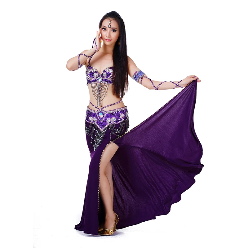 2018 ladies skirts and top sets 3pieces/set (bra+dress+waist) indian belly dance costumes free size clothing for belly dancing