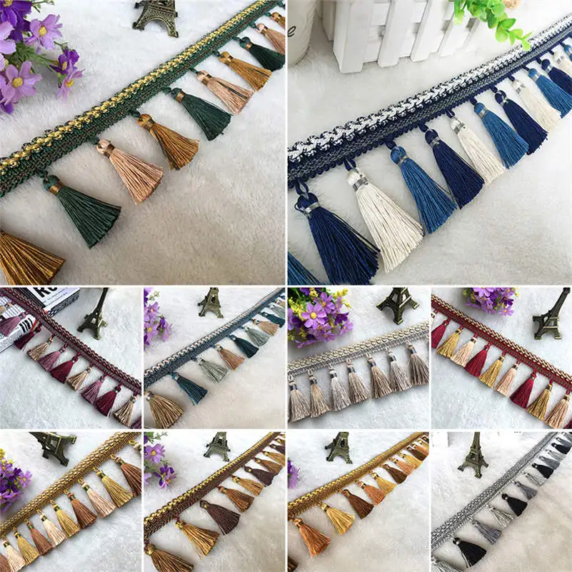 

1 M Curtain Sewing Tassel Fringe Trimming Braid Trim Costume Sofa Upholstery Ribbon Lace