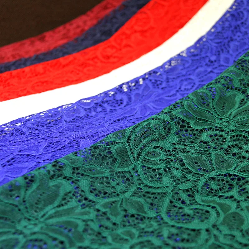 

Free Shipping Delicate Lace Thicken Fabric Cloth Elastic Hollow Out Flowers DIY Cake Skirt Fabric Cloth RS597