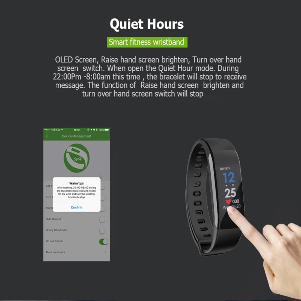 Smart Bracelet IP67 Waterproof Fitness Tracker Smart WristBand Sleep Blood Pressure Heart Rate Monitor for Android IOS Band