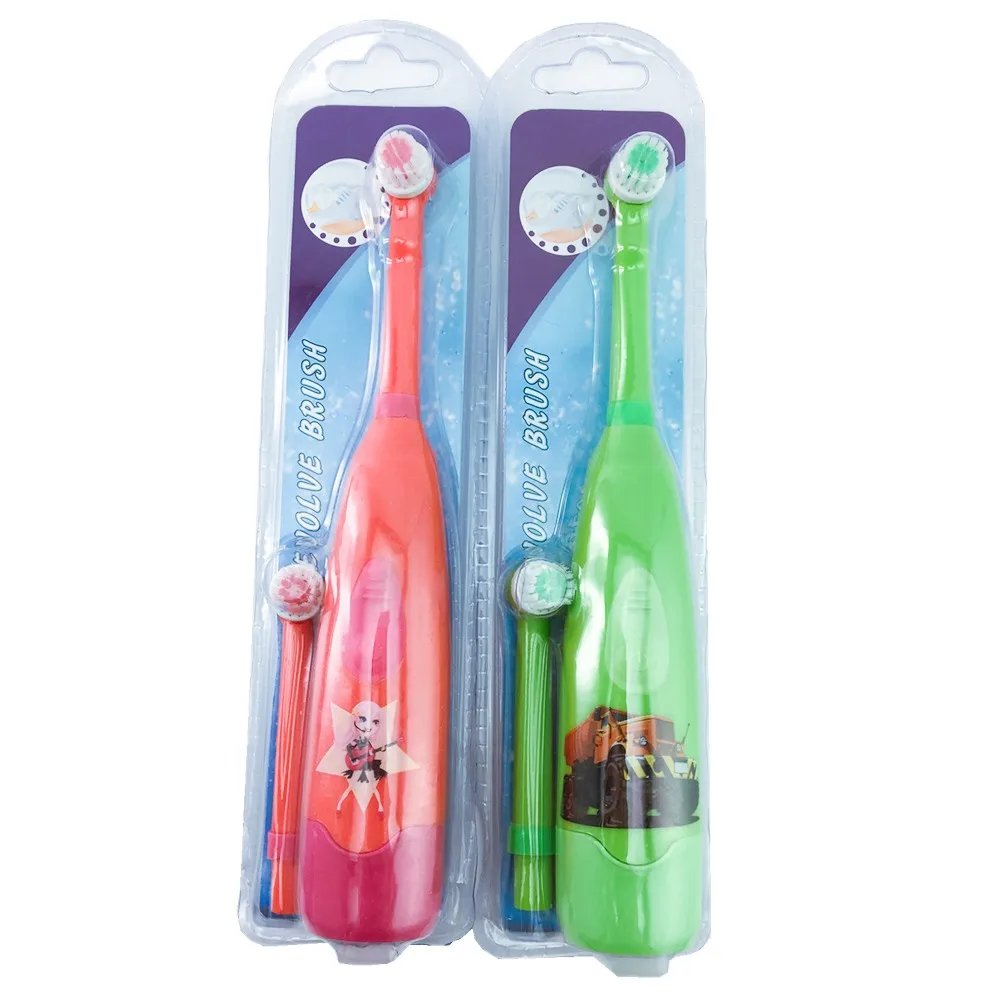 Children Electric Toothbrush Cartoon Pattern Tooth Brush Electric Teeth Brush For Kids with 2pcs Replacement Head