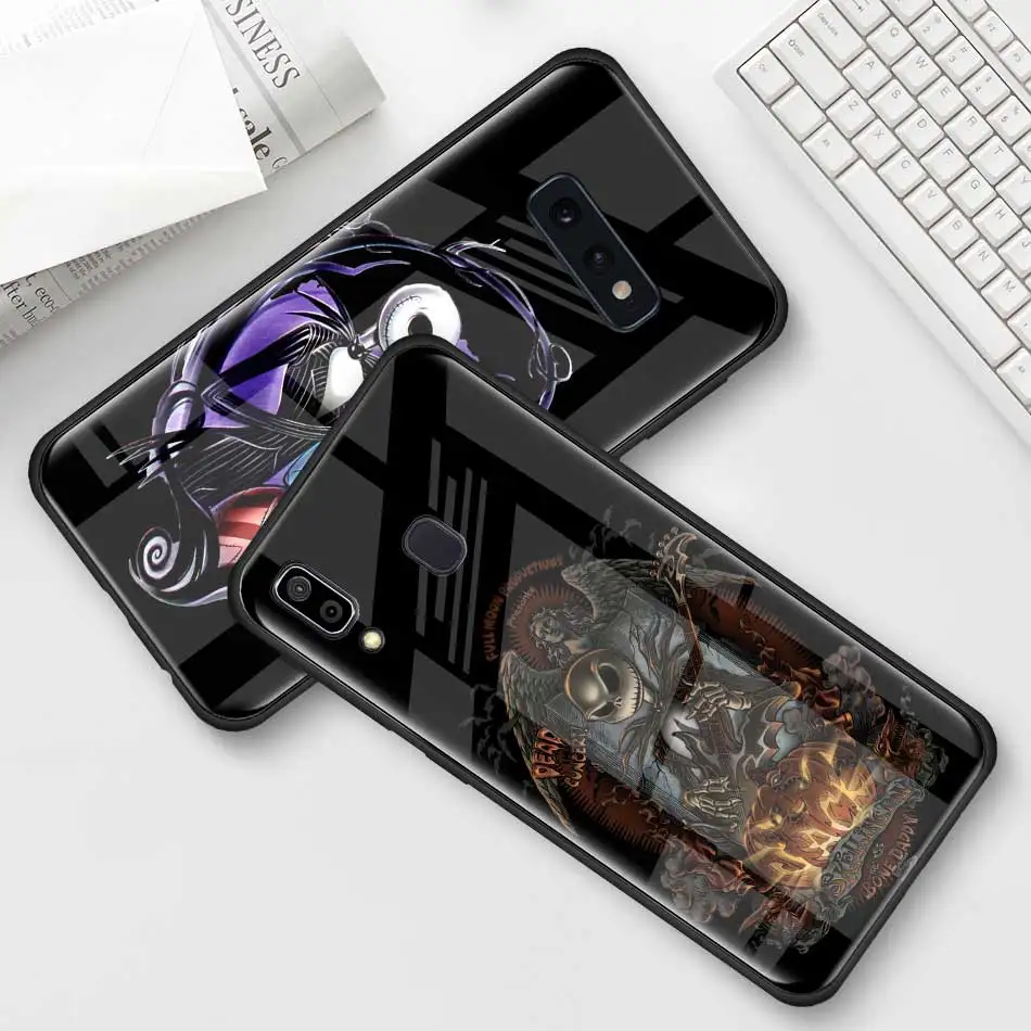 Чехол из закаленного стекла Jack Skellington Before Christmas для samsung Galaxy S10 S10e S9 S8 S10 Plus Note 9 A50 A30