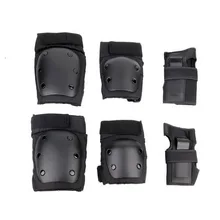 6 шт. налокотники на запястье наколенники для спорта на открытом воздухе защитный комплект встроенный скоростной Катание на коньках Гонки Велоспорт Скейтбординг