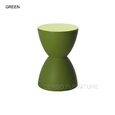 Модный Цветной минималистический современный дизайн, пластиковый низкий табурет, популярный, горячая Распродажа, обеденный стул, круглый табурет для макияжа 1 шт - Цвет: Green