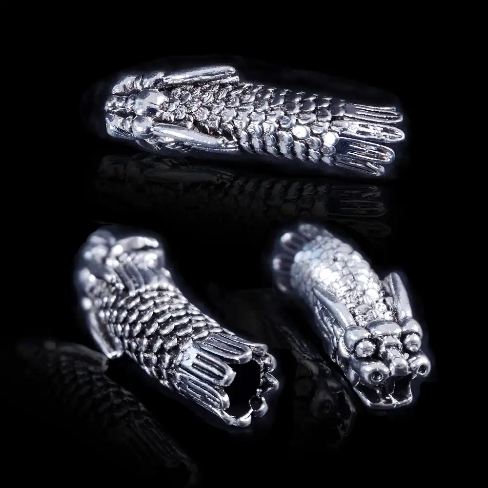 3pcs Tibetan Silver Dragon Hair Braid Bead Braiding Dread