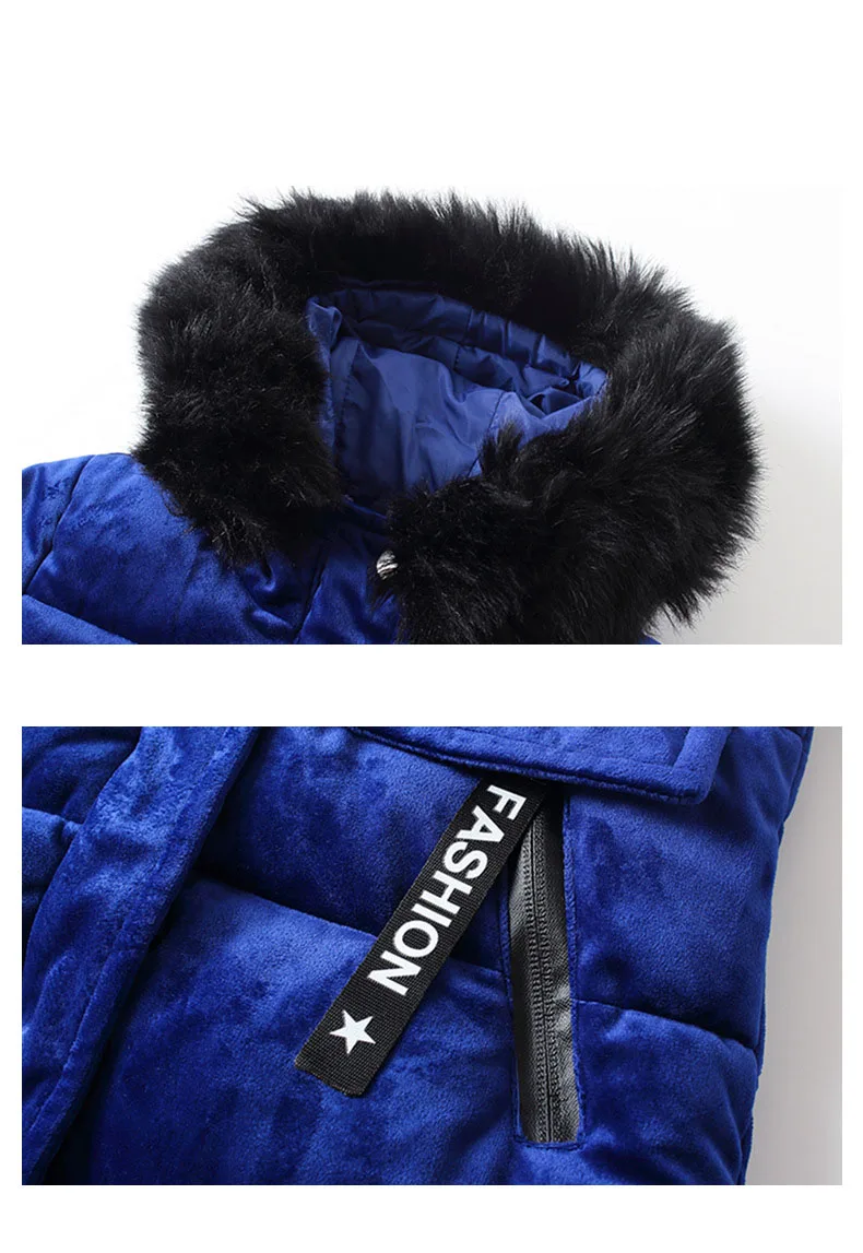 Girls Jackets Kids Fur Collar Kids Winter Fashion Outwear Hooded Warm Coats Girl 12 Years 13 14 Kids Fleece Jacket Windbreaker 9