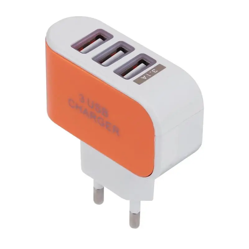 5 в 2A зарядное устройство адаптер 100-240 в 3 usb-хаб порт питания зарядное устройство розетка для путешествий зарядки ЕС стандартный разъем для телефона - Цвет: Другое