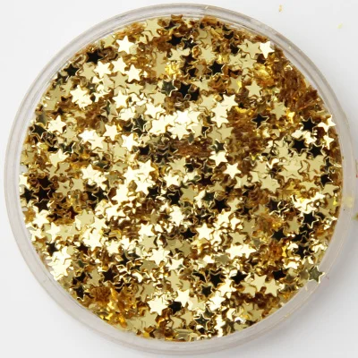 Light Gold 100 г 3 мм Звезда Форма ПВХ свободные Блестки блестка для ногтей маникюр/Шитье/свадебные конфетти украшения - Цвет: Light Gold