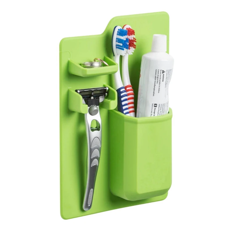 

New Acquisitions Silicone Organizer Bath Powerful Toothbrush Holder Toothbrush holder Silicone for Mirror Bathroom shower