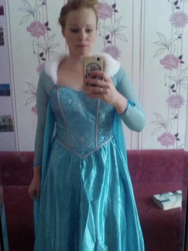 Adult Anna Elsa Princess Queen fantastic Dress Cosplay Costume Party Queen Dress Halloween Masquerade Costume Fairy (13)