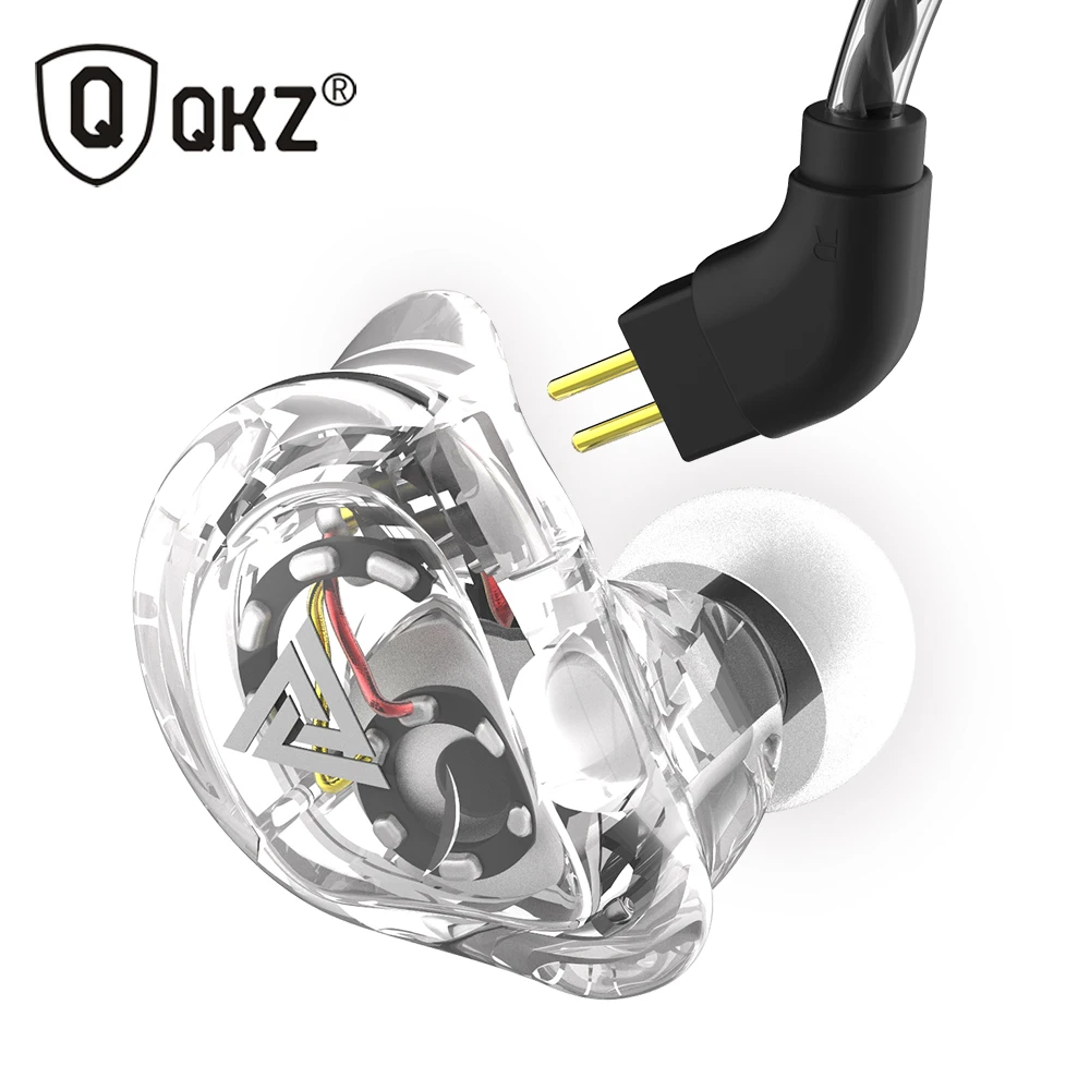 QKZ VK1 ZS10 наушники 4 драйвера в ухо динамические арматурные HiFi бас гарнитура