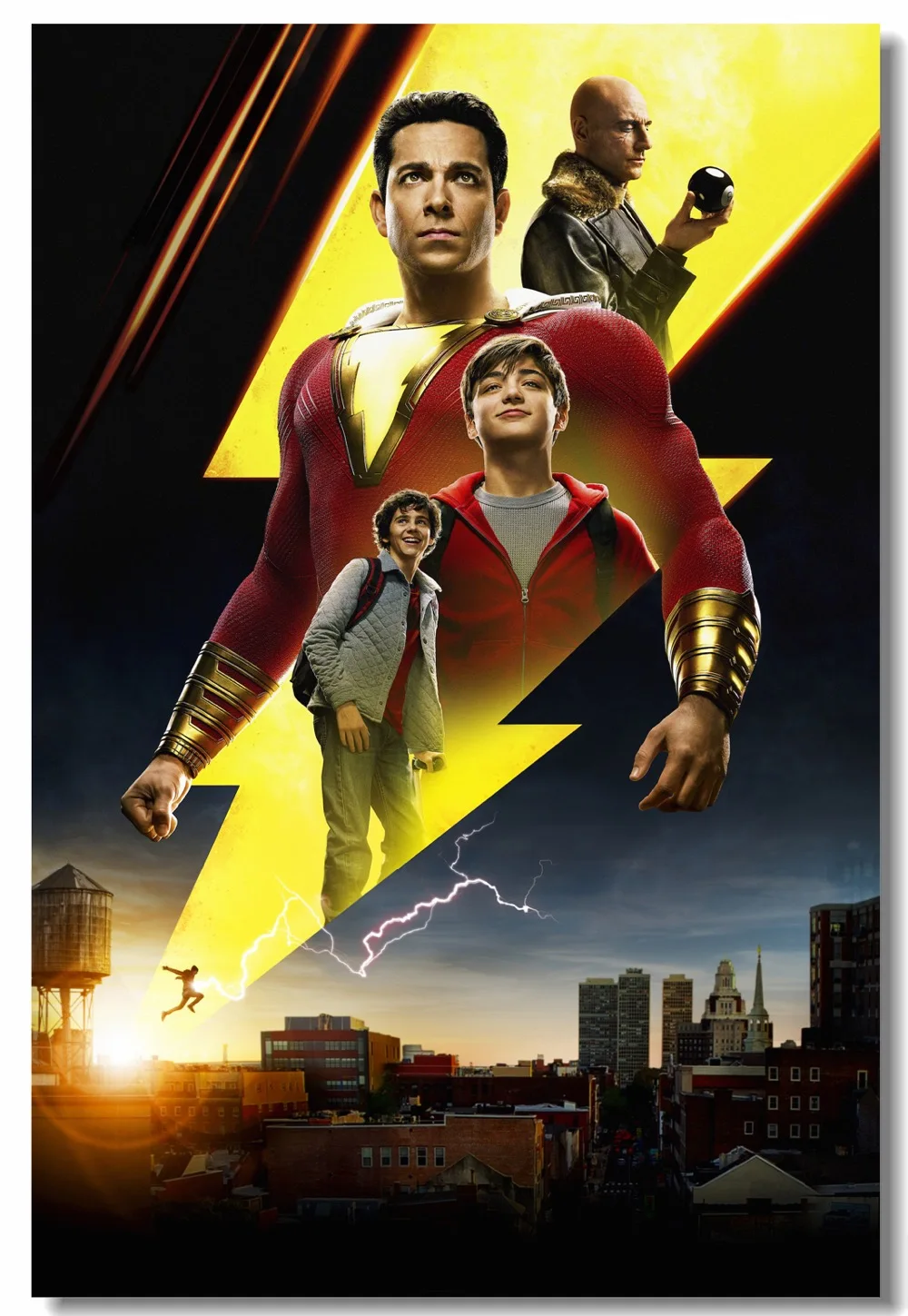 Пользовательские холст настенная роспись Закари Леви фильм Shazam плакат Billy Batson