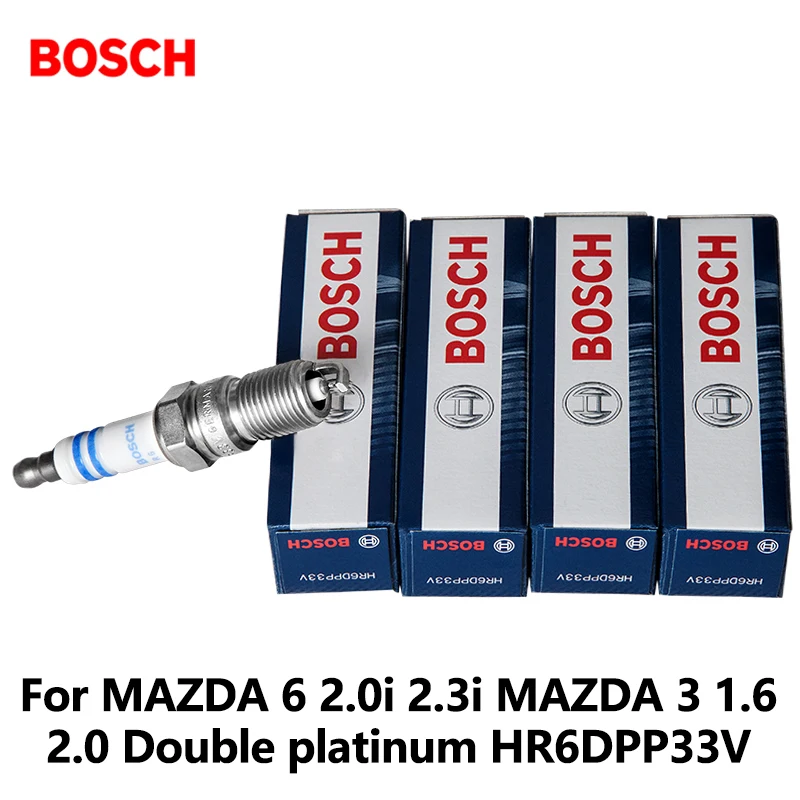 4pieces/set Bosch Car Spark Plug For MAZDA 6 2.0i 2.3i MAZDA 3 1.6 2.0