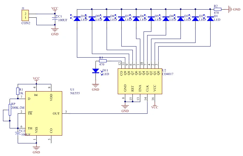 NE555 + CD4017 поток акварелью лампы 10 поток акварелью лампа набор электронных производство DIY
