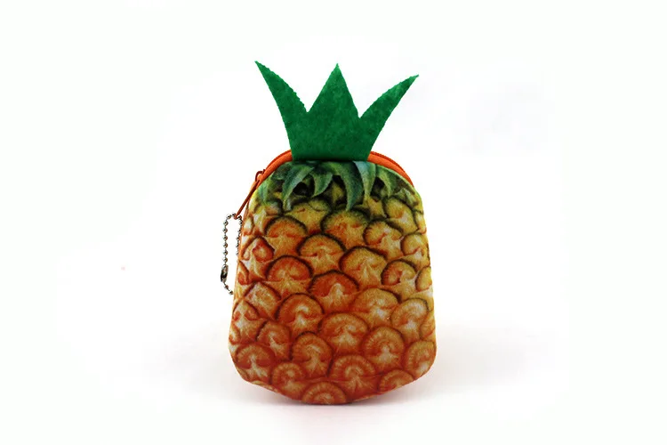 Милая модель фруктов, маленькая вместительная плюшевая пенал для карандашей, сумки для школы и офиса, канцелярские принадлежности, сумка для ручек - Цвет: Pineapple