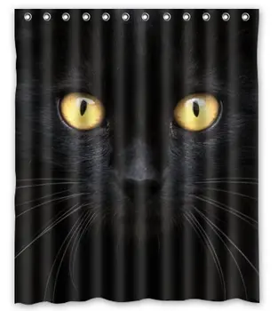 

BravoVision the Black Cat in the Dark Waterproof Polyester Shower Curtain 60" x 72"