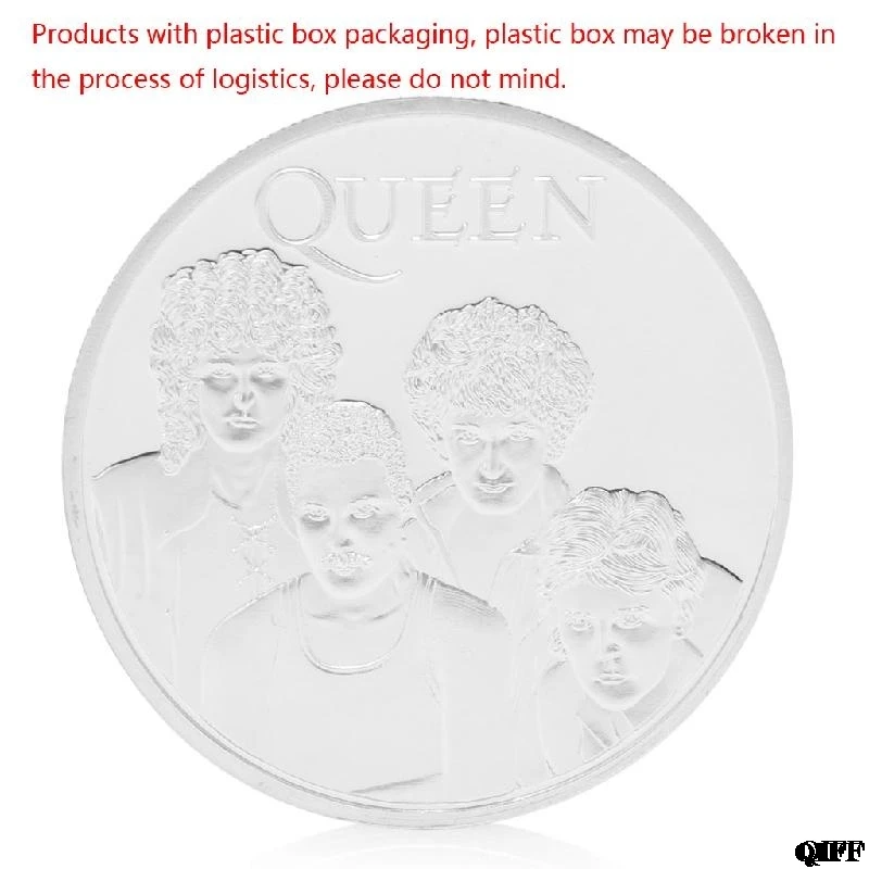 

Queen British Rock Band Silver Plated Commemorative Coin Token Collectible Gift