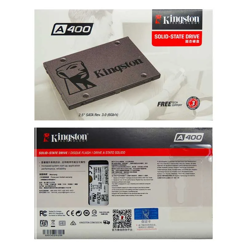 Tanie Kingston A400 SSD 120 GB 240 GB 480GB 960GB SATA 3 2.5 \