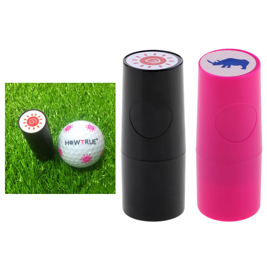 2Pcs/Lot Colorfast Quick-dry Golf Club Ball Stamper Stamp Long Lasting Marker- Sun & Lips/Eyes/Skull/Eagle/Elephant/Rhinoceros