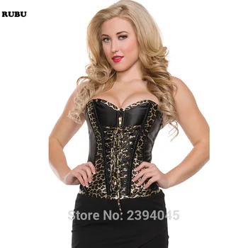 

Corset Free Shipping leopard printing corsets Sexy Feral Charm Leopard Deluxe shapers Animal Costume with